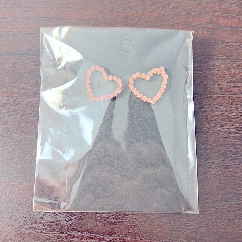 NIP PINK HEART EARRINGS